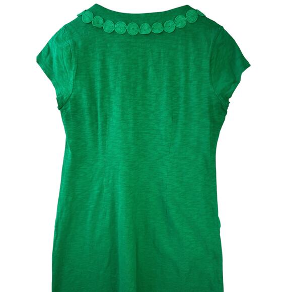 *Altered* BODEN Saskia Jersey Trim Dress Medallion Kelly Green Pockets Size 10 - Picture 8 of 13